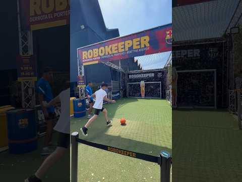 How to Beat World Best Robot AI Keeper in Barcelona?? #ai #barcelonafc #barcelona #football #robot
