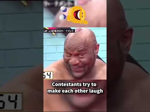 Japanese game show - Contestants try to make each other laugh