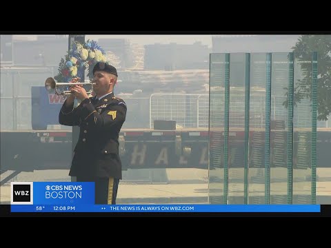 Fallen Heroes Memorial in Seaport rededicated with flyover, cannon salute