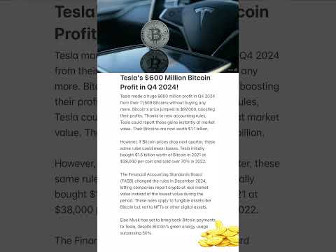 Tesla&#039;s $600 Million Bitcoin Profit in Q4 2024!
