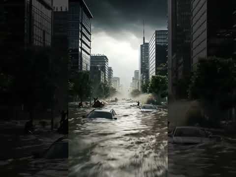Unstoppable flood drowns the entire city — streets turn into raging rivers instantly! #naturefury