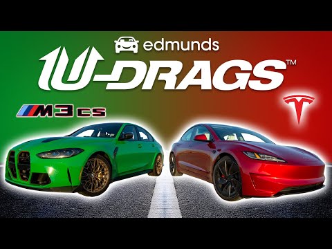 U-DRAG RACE: Tesla Model 3 Performance vs. BMW M3 CS | Handling, Quarter Mile &amp; More