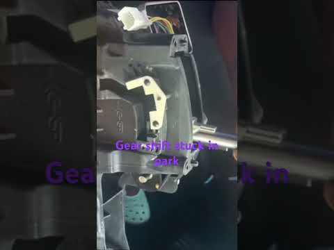 Fixing Nissan common problem with gear shift stuck full video on page #camaromom#cargirl#nissan