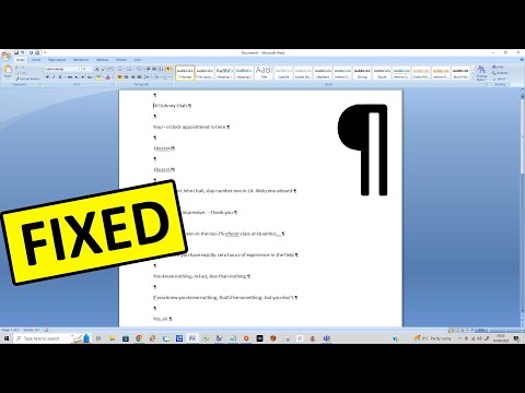 Microsoft Word How to get rid of the Weird symbols in Word Documents