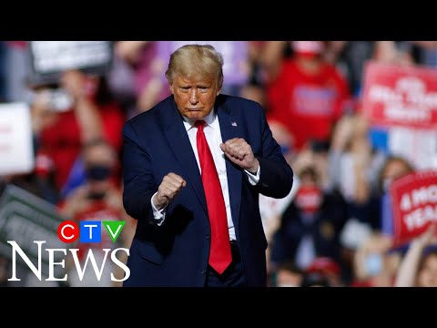 Trump ends his rally by dancing to YMCA