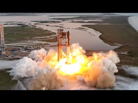 Blastoff! SpaceX Starship launches on 5th flight, nails &#039;chopsticks&#039; booster catch!