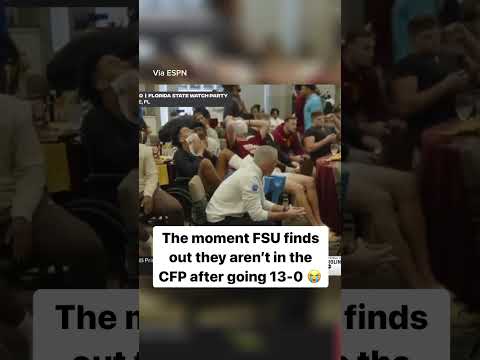 Florida State Seminoles reaction to being left out of CFP hits right in the feels 😢 #shorts