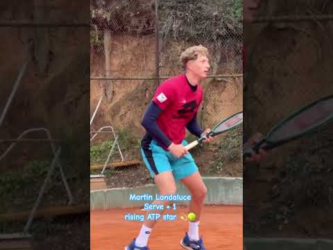 Martin Landaluce - Serve + 1, Slow motion. Rising ATP star. Next gen of tennis #tennis #prodigy