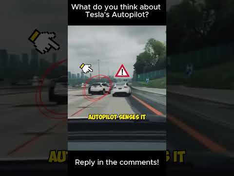 Tesla Autopilot Prevents an Accident 🚑 #shorts