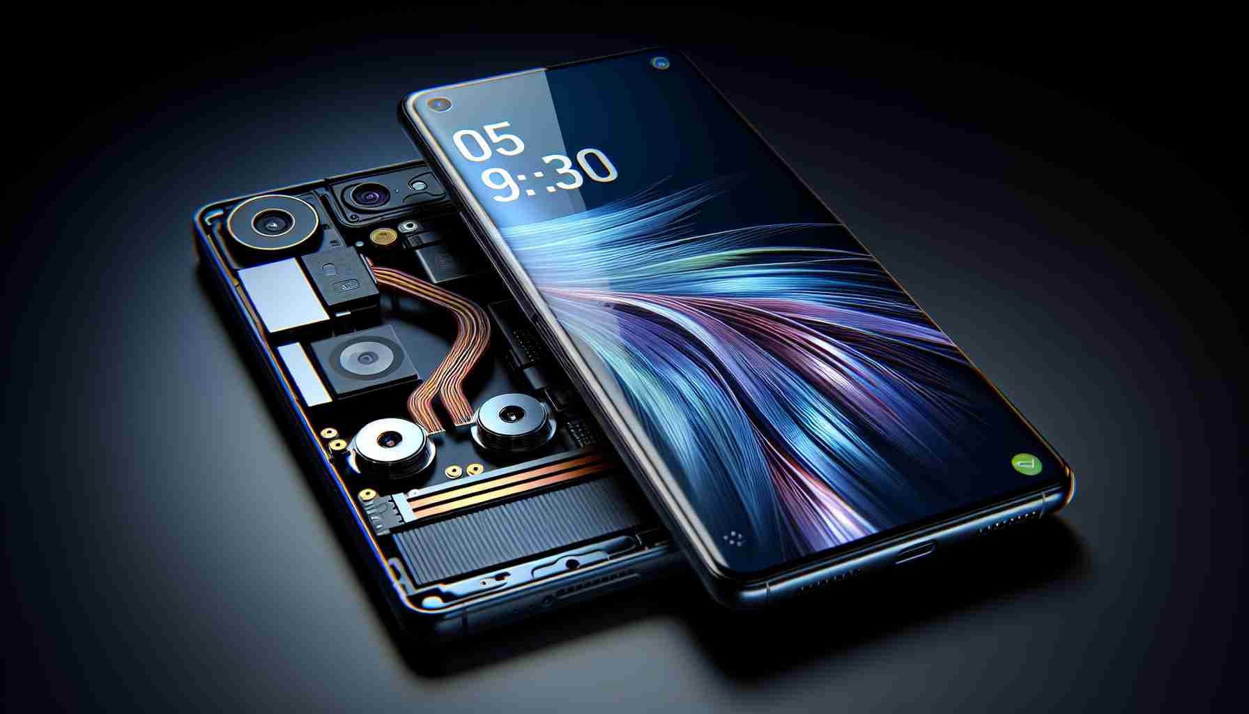 A realistic and highly detailed image showcasing a new smartphone series with features such as a cutting-edge high-performance processor, a sleek design, advanced camera capabilities, and a glossy finish. The series is characterized by its high-speed, impressive performance, and modern aesthetic.