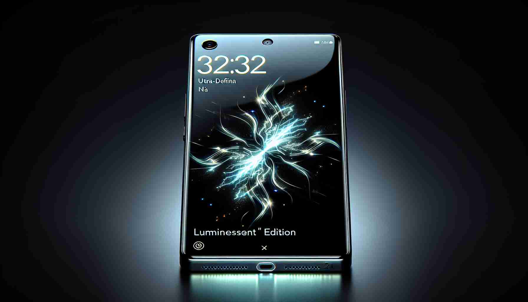 Create an ultra-high-definition image of a luminescent edition of a smartphone named 'Nothing 2a'. The design should emphasize its unique shining features that make it stand out in the dark. It should appear sleek, sophisticated and technologically advanced.